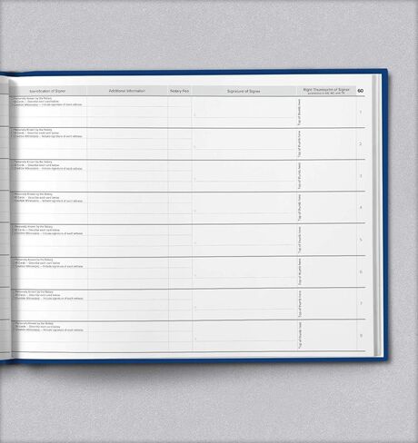 National Notary Association Basic Notary Journal - Essential Softcover Journal with Complimentary Privacy Guard Included - 122 Pages with 488 Labeled Entry Fields – 10 7/8" W x 8 7/16" H - Blue… in Saudi Arabia