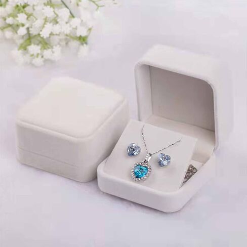Bracelet Box Gift Set of 2 White Velvet Bracelet Gift Box Bangle Display Jewelry Box in Saudi Arabia