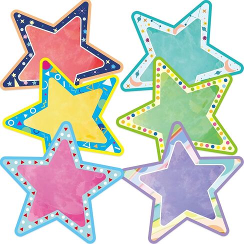 Jumbo Star Cutouts Bulletin Board Large Paper Star Die-Cuts Star Classroom Decorations 12Pcs in Saudi Arabia