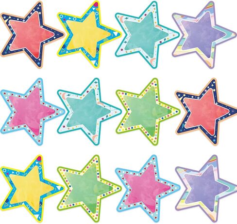 Jumbo Star Cutouts Bulletin Board Large Paper Star Die-Cuts Star Classroom Decorations 12Pcs in Saudi Arabia