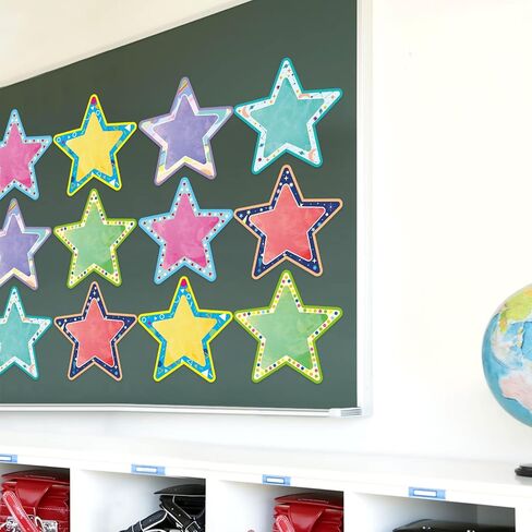 Jumbo Star Cutouts Bulletin Board Large Paper Star Die-Cuts Star Classroom Decorations 12Pcs in Saudi Arabia