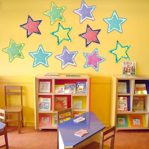 Jumbo Star Cutouts Bulletin Board Large Paper Star Die-Cuts Star Classroom Decorations 12Pcs in Saudi Arabia