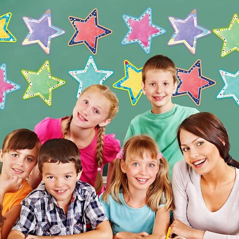 Jumbo Star Cutouts Bulletin Board Large Paper Star Die-Cuts Star Classroom Decorations 12Pcs in Saudi Arabia