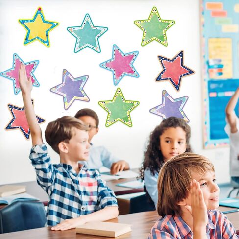 Jumbo Star Cutouts Bulletin Board Large Paper Star Die-Cuts Star Classroom Decorations 12Pcs in Saudi Arabia
