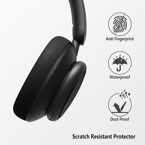 Geiomoo Silicone Earpads for Anker Soundcore Space Q45, Anker Soundcore Space One Headphones, Replacement Ear Cushions Cover (Black) in Saudi Arabia