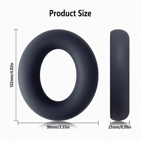 Geiomoo Silicone Earpads for Anker Soundcore Space Q45, Anker Soundcore Space One Headphones, Replacement Ear Cushions Cover (Black) in Saudi Arabia