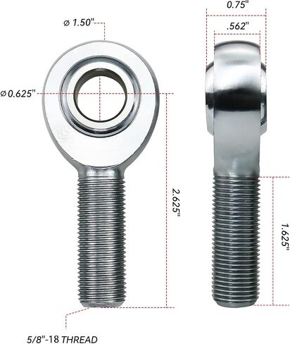 3/4" Heim Joint Rod End Kit, Left and Right Hand Thread 2 Big .750" Chromoly Joints Panhard Kit, 2 Set in Saudi Arabia
