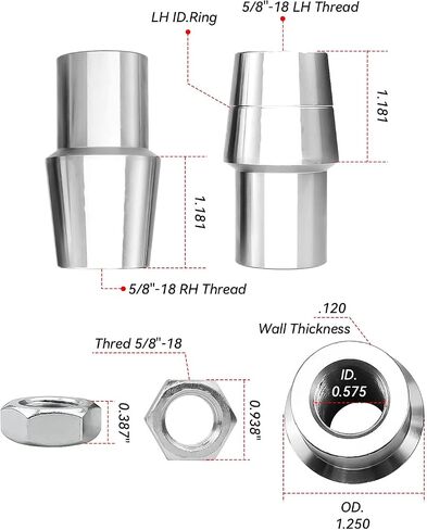 3/4" Heim Joint Rod End Kit, Left and Right Hand Thread 2 Big .750" Chromoly Joints Panhard Kit, 2 Set in Saudi Arabia