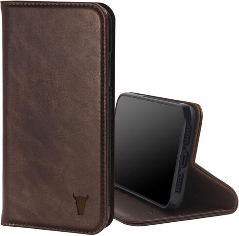 TORRO Leather Case Compatible with iPhone 11 – Genuine Leather Wallet Case/Cover with Card Holder and Stand Function (Black) in Saudi Arabia