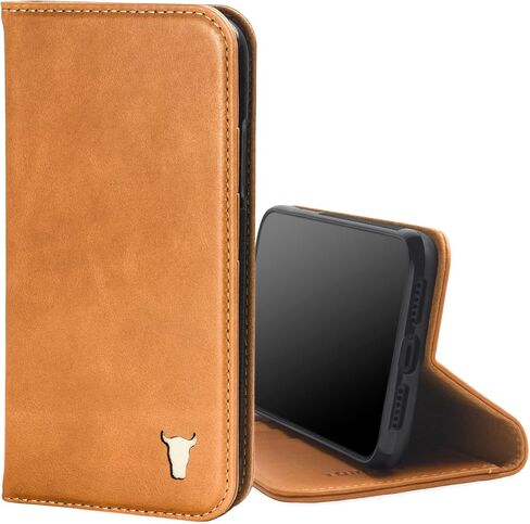 TORRO Leather Case Compatible with iPhone 11 – Genuine Leather Wallet Case/Cover with Card Holder and Stand Function (Black) in Saudi Arabia