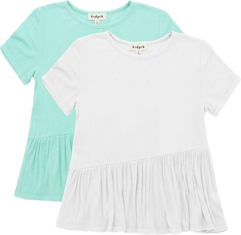 KIDPIK بلوزة كوكو مضلعة - أبيض | XXL (16) in Kuwait