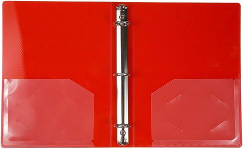 JAM PAPER Plastic 1 inch Mini Binder - Clear 3 Ring Binder - Sold Individually in Saudi Arabia