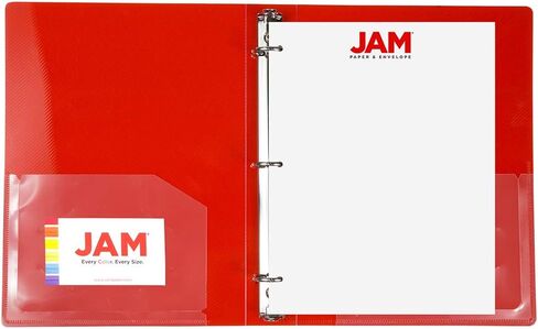 JAM PAPER Plastic 1 inch Mini Binder - Clear 3 Ring Binder - Sold Individually in Saudi Arabia