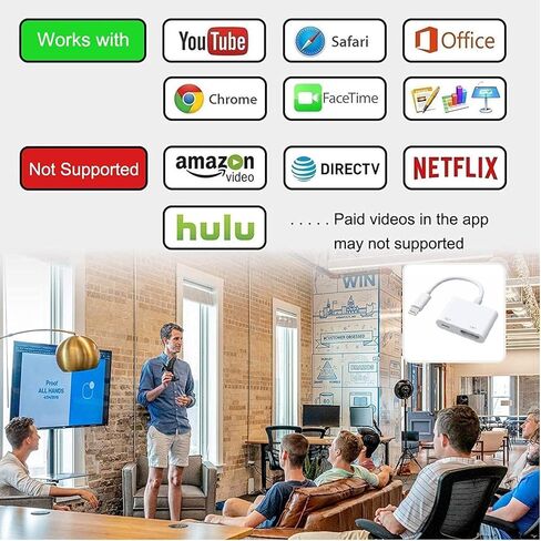 [Apple MFi Certified] Apple Lightning to HDMI Adapter for TV, 1080P Lightning to Digital AV Adapter with Charging Port, 4K Sync Screen Converter to iPhone 14 13 12 11 XS XR X 8 for TV Project Monitor in Saudi Arabia