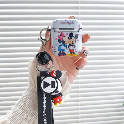 OINbxw for Airpod Case Cover, Airpod Case Personalized Custom with Lanyard Keychain Cool Cartoon Cute Anime Design Series Airpod Case for Women Girls Wireless Airpod 2 Case (Mickey) in Saudi Arabia
