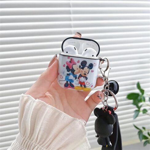 OINbxw for Airpod Case Cover, Airpod Case Personalized Custom with Lanyard Keychain Cool Cartoon Cute Anime Design Series Airpod Case for Women Girls Wireless Airpod 2 Case (Mickey) in Saudi Arabia