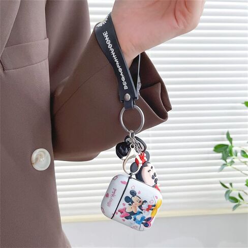 OINbxw for Airpod Case Cover, Airpod Case Personalized Custom with Lanyard Keychain Cool Cartoon Cute Anime Design Series Airpod Case for Women Girls Wireless Airpod 2 Case (Mickey) in Saudi Arabia