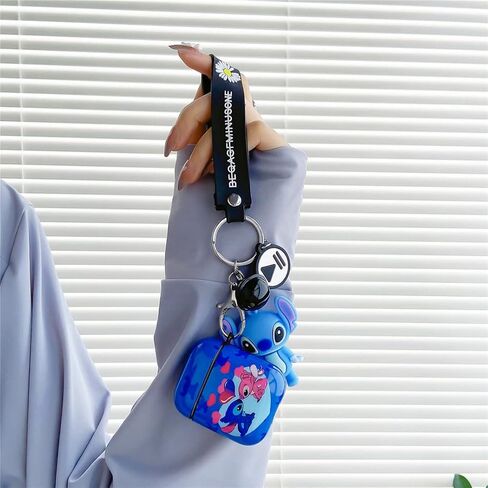 OINbxw لتغطية حافظة Airpod، حافظة Airpod مخصصة مع سلسلة مفاتيح قصيرة، حافظة Airpod من سلسلة تصميم الرسوم المتحركة اللطيفة للنساء والفتيات، حافظة Airpod 2 اللاسلكية (ميكي) in Kuwait