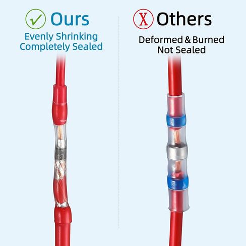 400PCS Welding Seal Wire Connector and Heat shrinkable Tube Sleeve Box， Heat Shrink Butt Connectors, Waterproof and Insulated Electrical Wire Terminals, Terminal Block and Heat Shrink Tube kit in Saudi Arabia