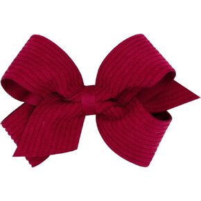 Wee Ones Medium Wide Wale corduroy and Grosgrain Overlay Bows