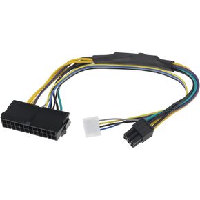 24 Pin to 6 Pin ATX Power Adapter Cable Power Supply Adapter Cable Power Converter Adapter Cable Compatible with HP Z230 SFF 18E4 / Z220 SFF Workstation