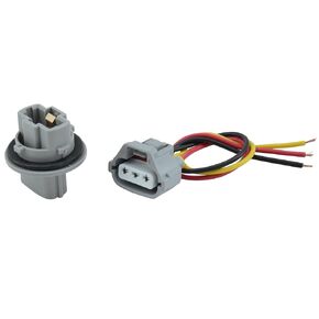 2pcs Front Turn Signal Light Connector Plug Harness & Bulb Socket Replace 90075-60060 Compatible with 2005-2015 Toyota Tacoma Tundra Corolla Venza Sequoia