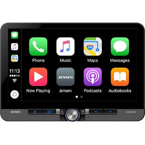 Jensen CAR1013 10.1-inch Certified Apple CarPlay Android Auto Wired or Wireless | Single DIN & Double DIN Touchscreen Car Stereo Radio | Bluetooth | Front & Rear Camera Inputs | USB Playback & Charge
