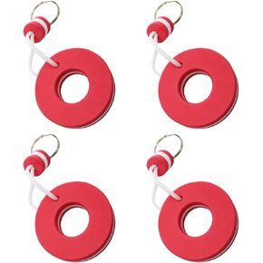 Haidong-Floating Keyrings Round Float Key Rings Water Buoyant Keychains For Surfing Sailboat Kite, Boating, Fishing And Outdoor Sports-4PCS