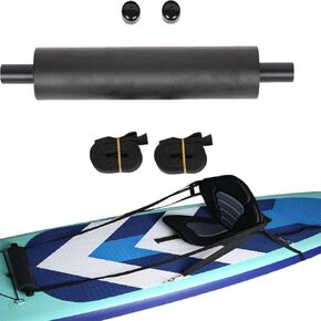 Kayak Foot Braces, Universal Adjustable Kayak Foot Pegs, Lightweight Boat Foot Rest with 2 Straps, Cushion Pedal for Inflatable Boats Kayaks Black