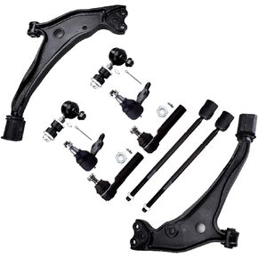 SCITOO 10pcs Front Suspension Kit - Lower Control Arm Inner Outer Tie Rods Sway Bar Links Lower Ball Joint Fit 1999-2002 For Nissan Quest For Mercury Villager