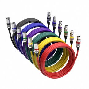 كابل ميكروفون XLR قياسي، كابل XLR طويل جدًا، كابل ميكروفون XLR ذكر إلى أنثى، 3 دبابيس متوازنة ومحمية لاستوديوهات التسجيل، والعروض، والعروض الحية (49 قدمًا)