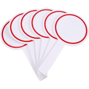 MAGICLULU 6Pcs Dry Erase Answer Paddles Handheld Double Sided Paddles for Students Classroom Voting