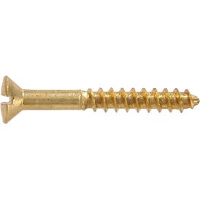 Hillman 1161 Brass Oval Head Slotted Wood Screw 4 x 5/8 in. 60-Pack