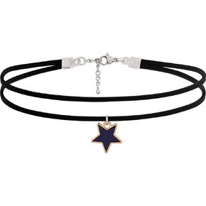 Sacina Hippie Boho Layered Star Choker Necklace, Black Choker, Choker Necklace for Women, Boho Necklace, Gothic Choker, Christmas Jewelry Gift for Women