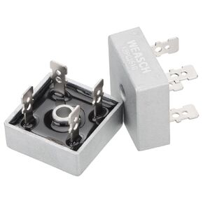 2Pcs Bridge Rectifier Diode, KBPC3510, AC to DC, 1000V 35A, 4 Pin, Full Wave Single Phase Metal Housing Bridge Rectifier (2)