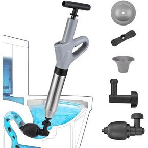 Toilet Plunge Blaster, High Pressure Toilet Plunger, High-Pressure Air Drain Blaster Plunge Blaster Multi-drain Unclogger for Toilets, Bathroom Floor, Drain Sinks and Plumbing Clogs.