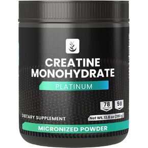 PURE ORIGINAL INGREDIENTS Creatine Monohydrate Powder, 13.8 oz, Dietary Supplement, Micronized