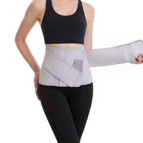 Paskyee Postpartum Belly Band, Abdominal Binder Post Surgery Belly Wrap, C Section Recovery Must Haves, Girdle for Postnatal Care, Waist/Pelvis Belt for Back Pain Relief Black L/XL