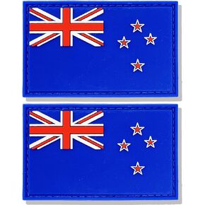 Stidsds 2 Pack Salvador Flag Patch - El Salvador Military Tactical Patch - PVC Hook and Loop Fastener Patches for Clothes, Hat, Backpacks, Pride Decorations