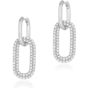 Gold Paperclip Statement Earrings for Women Girls Chunky Gold Link Chain Geomertic Dangle Earrings Trendy Jewelry Gift
