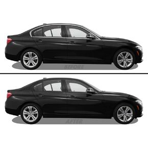 SlickMod Chrome Delete Blackout Vinyl Overlay for 2012-2018 BMW 3 Series F30 Window Trim (Gloss Black)