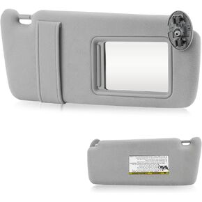 Youxmoto Sun Visor Left Driver & Right Passenger Side for Toyota Camry 2007 2008 2009 2010 2011 Without Sunroof, Gray Replaces # ‎74310-06750-E0, 74320-06780-B0