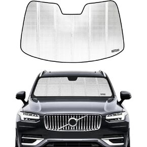 Windshield Sun Shade for 2016-2024 Volvo XC90. 2024 Upgrade Reflective Aluminum Film Front Window Sunshade for Maximum Interior Protection