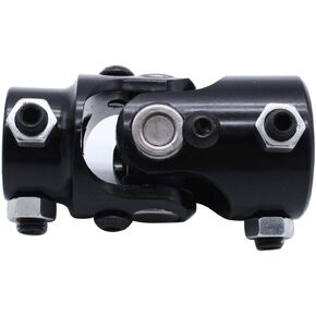 1 PC SHLPDFM Single Universal Joint Black Powder Coated 1" DD X 3/4" DD Universal Steering Shaft U Joint Coupler