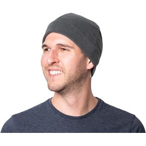 isotoner Men's Water Repellent Recycled Fleece Cold Weather Lined Beanie Hat