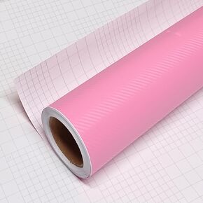 DIYAH 3D Pink Carbon Fiber Film Twill Weave Vinyl Sheet Roll Wrap DIY Decals (12" X 60" / 1FT X 5FT)