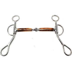 Horse Stainless Steel Western Short Shank Copper Mouth Snaffle Bit 35314v