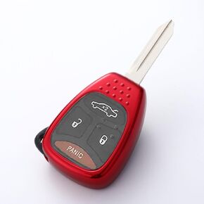 Soft Protector TPU Key Fob Cover fit for Dodge Charger Avenger Magnum Chrysler 300 Touring 200 Jeep GC Laredo Grand Cherokee Commander Keyless Entry Key Fob Case (Blue)
