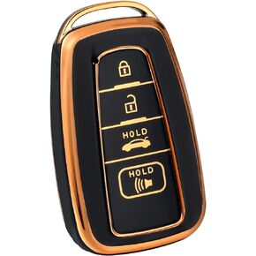 لغطاء مفتاح Toyota Key Fob غطاء حماية ناعم من مادة TPU يناسب 2018-2022 Camry RAV4 Highlander Avalon C-HR Prius Corolla GT86 حامل حافظة مفاتيح ذكية (وردي)