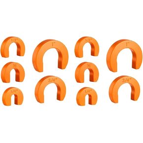 10 Pieces Disconnect Clips Fitting Slip Removal Tools Push-fit Disconnect Tools for Easily Removing Push-fit Fitting, 5 Sizes (Orange - 2set)